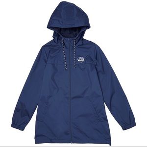 NEW Vans MTE Kastle Long Jacket Windbreaker Blue